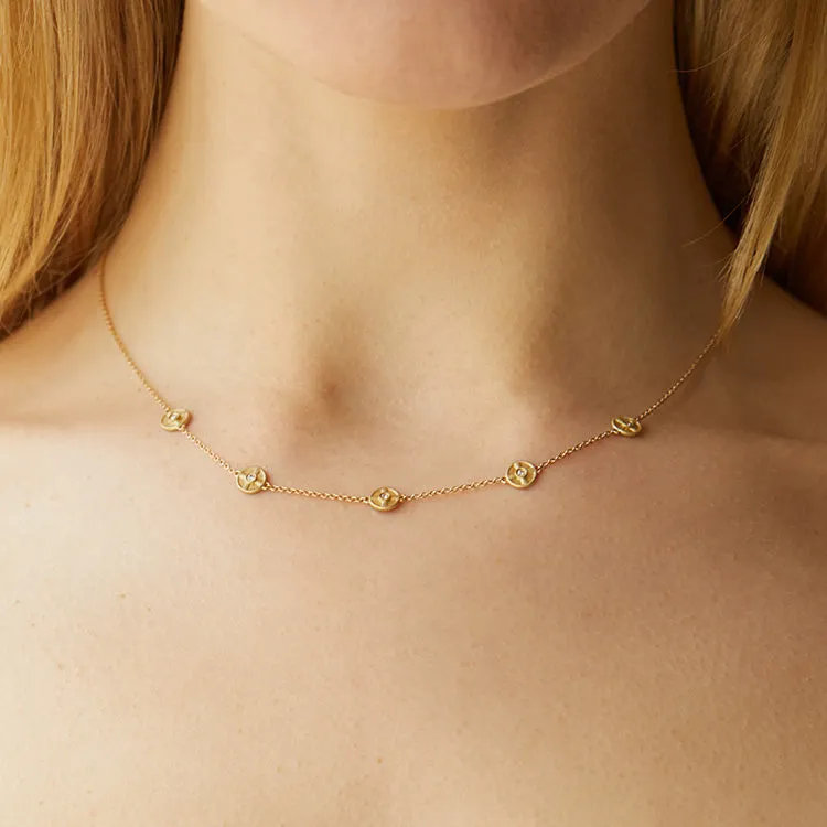 Diamond Station Necklace