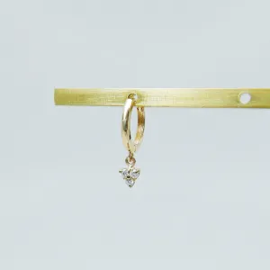 Diamond Trinity Charm Hoop