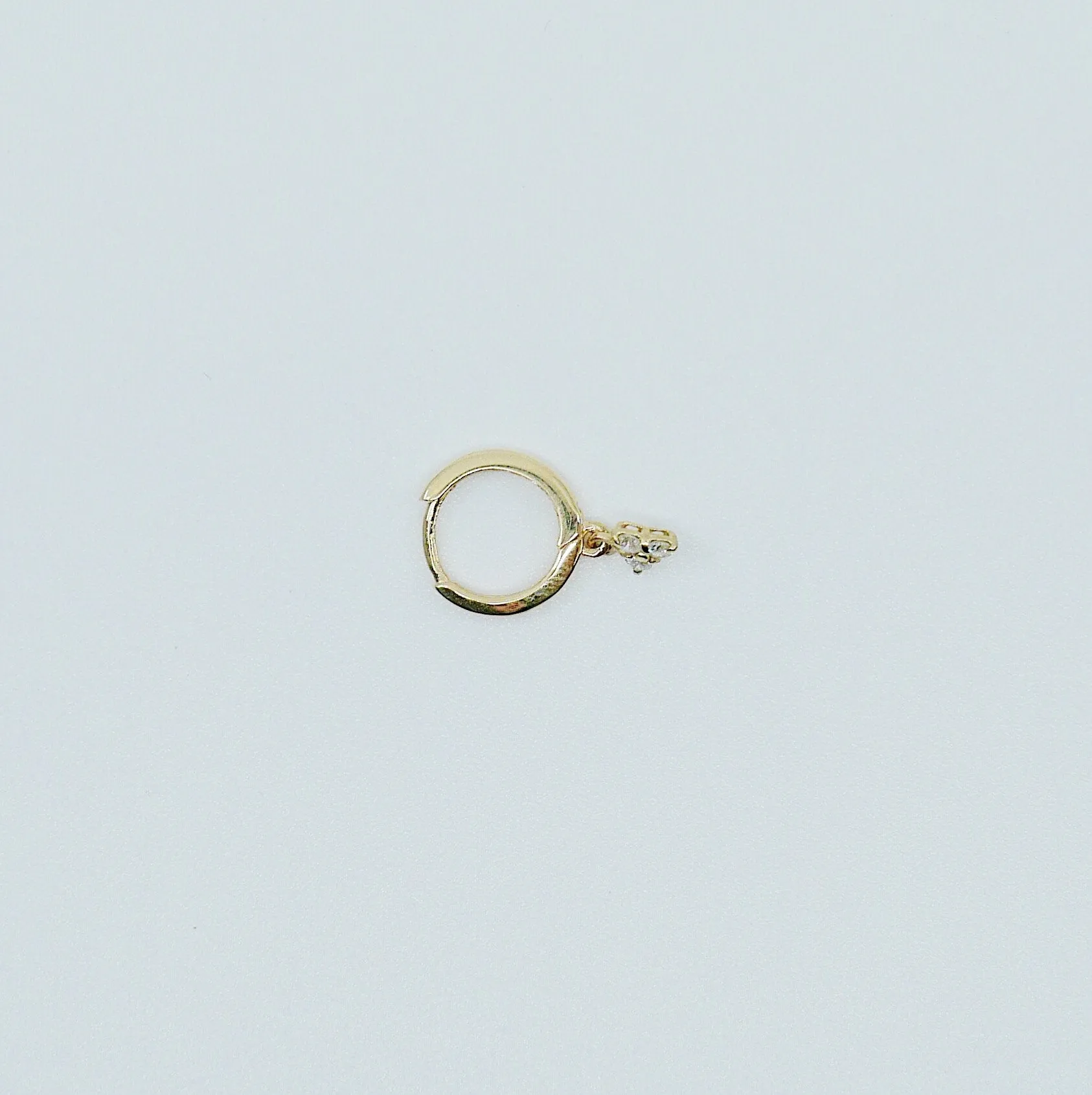 Diamond Trinity Charm Hoop