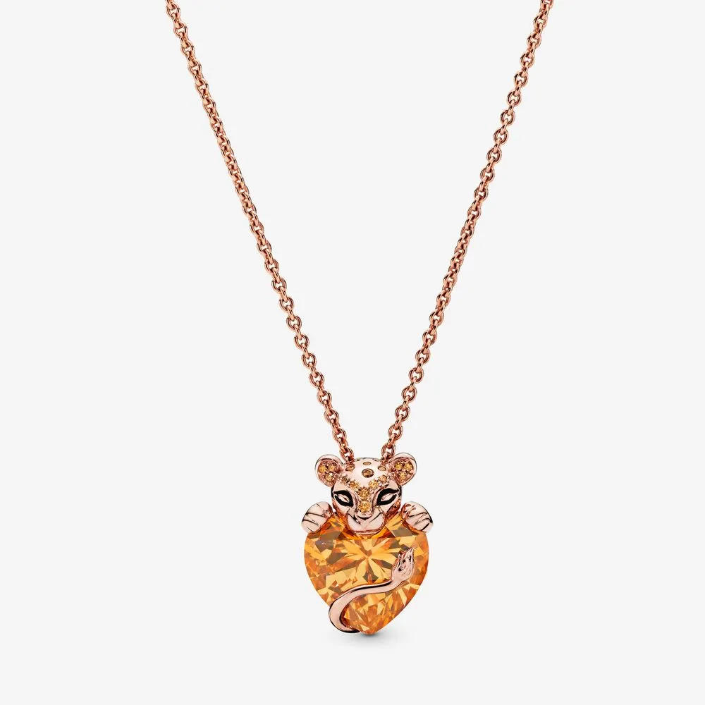 Disney The Lion King Sparkling Lioness Heart Pendant Necklace