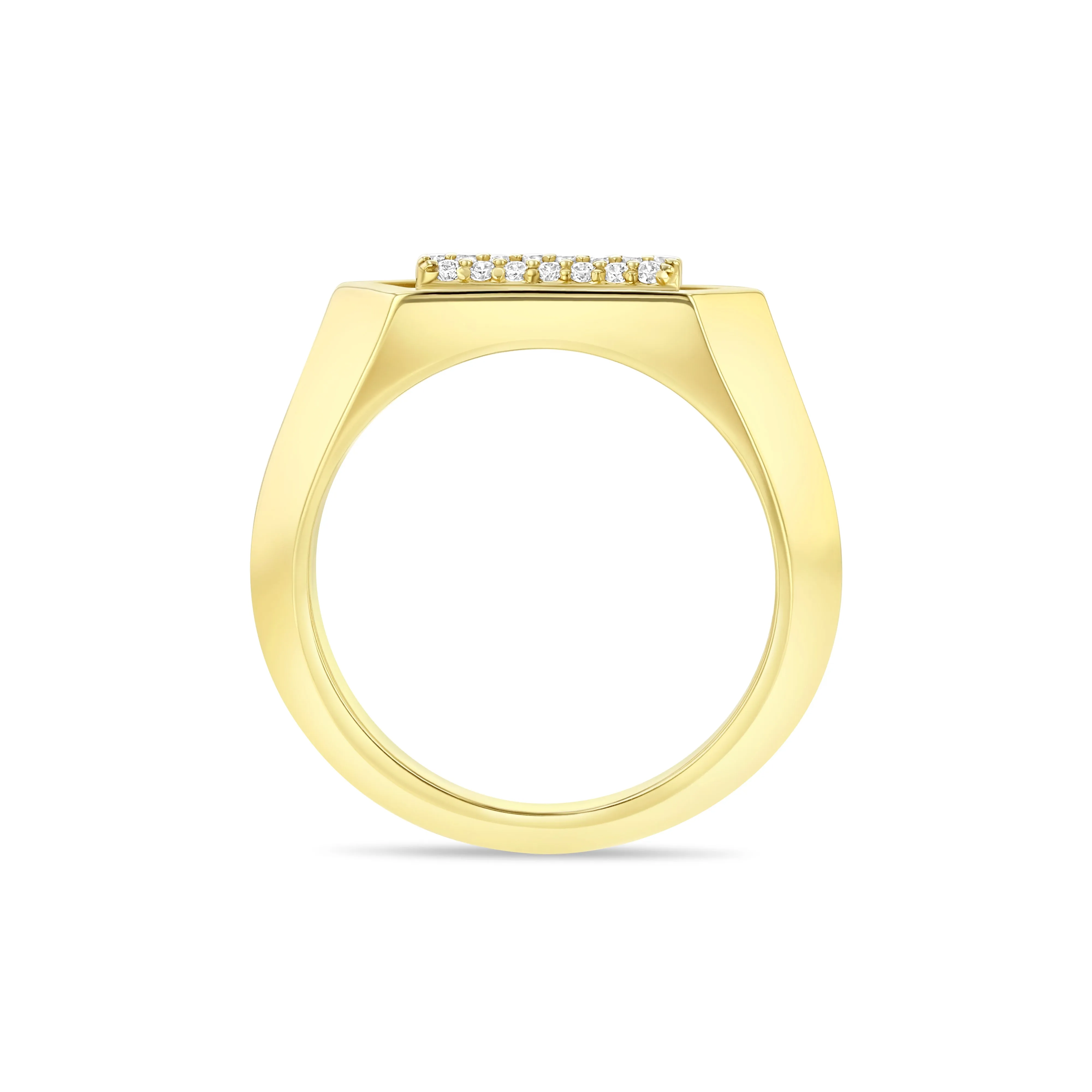 Domed Marquis Signet Ring | Yellow Gold