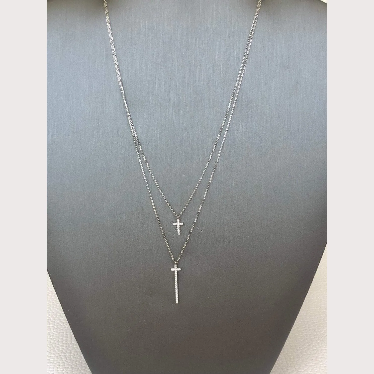 Double Cross Necklace