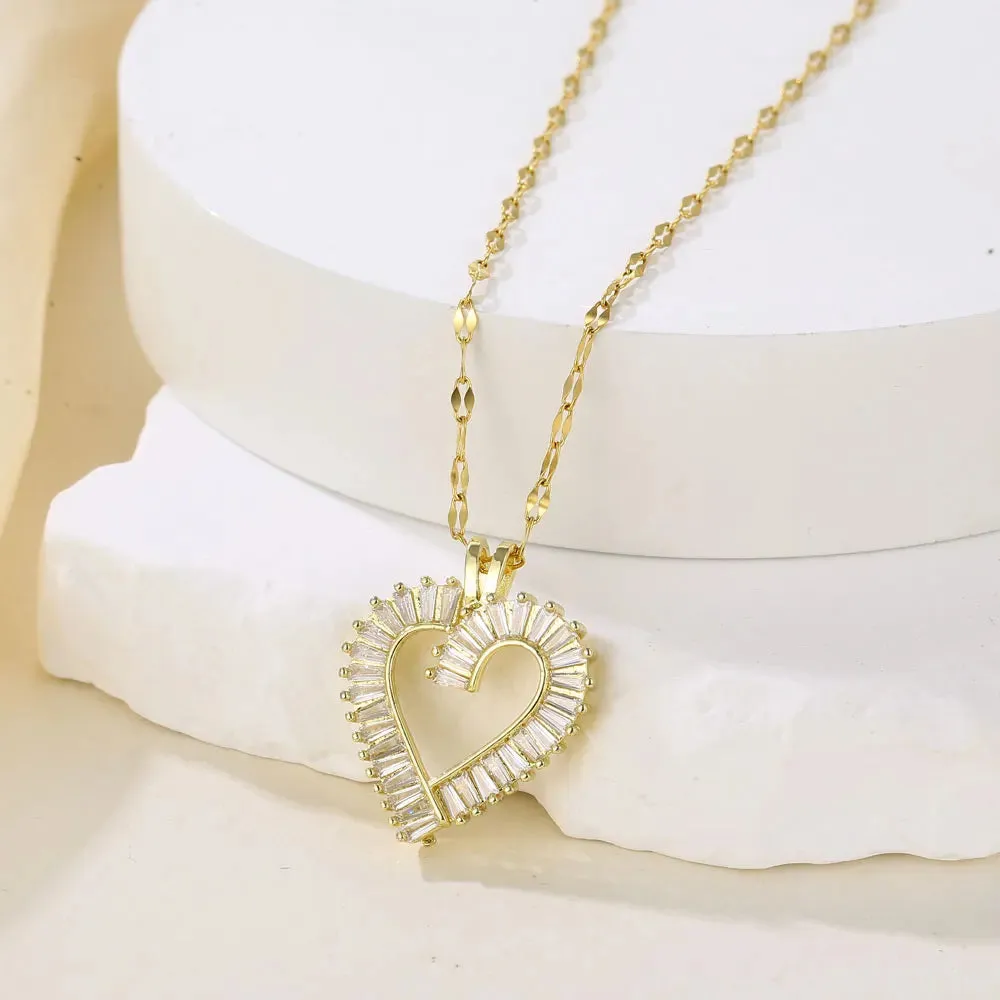 Double-layer Rotatable Sunflower Necklaces Women Chain Choker Stainless Steel
