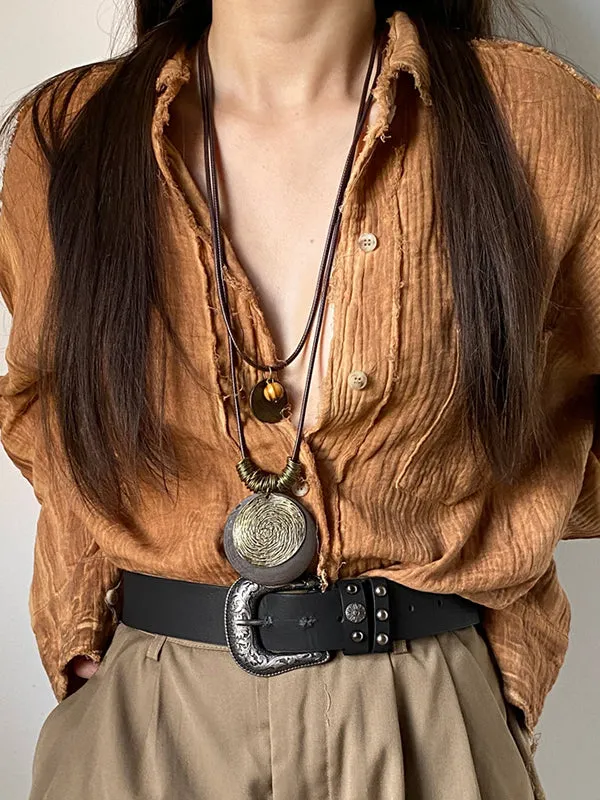 Double Layered Geometric Necklaces Accessories