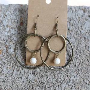 Double Ring Hoops In Bone