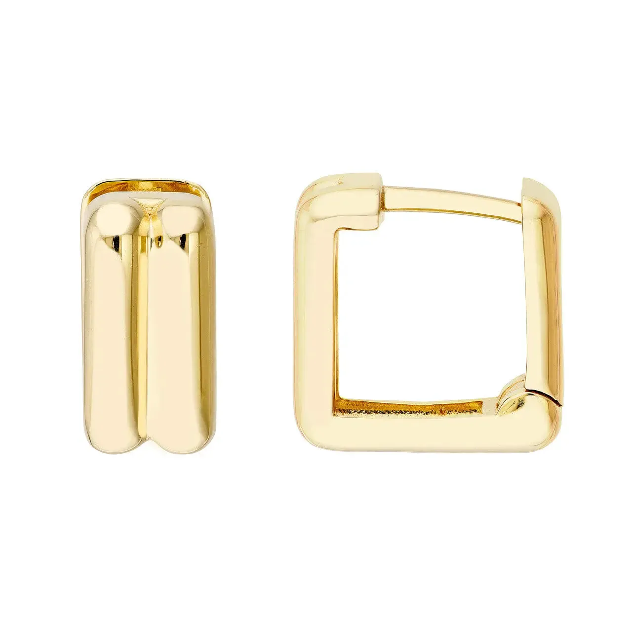 Double Square Hoop Earrings