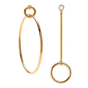 Drop Link Earrings in Gold