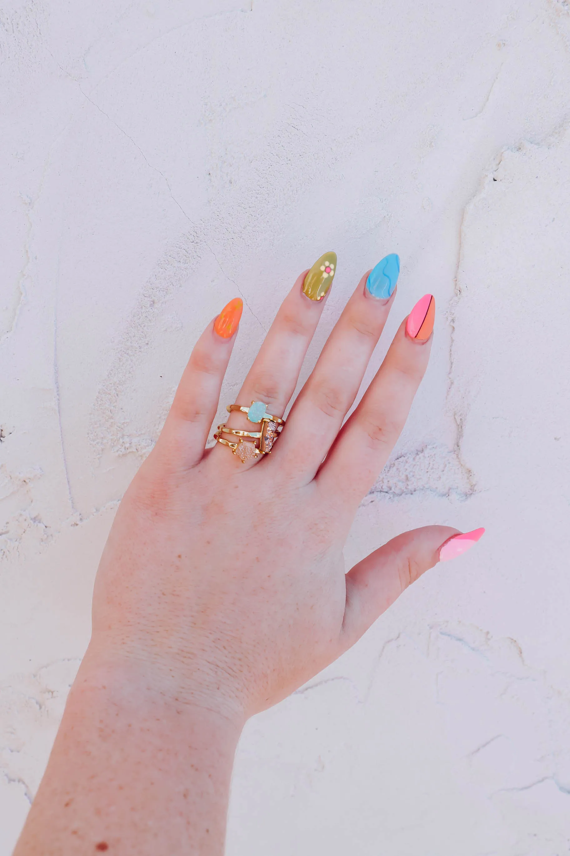 Druzy Ring Stack by Erimish