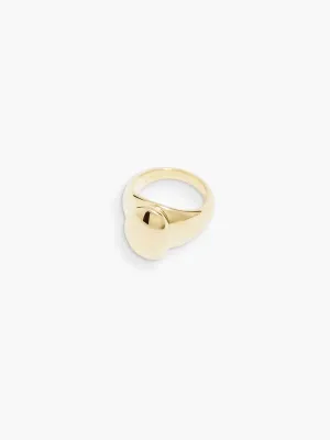 Dualism Oval Signet Ring - Gold