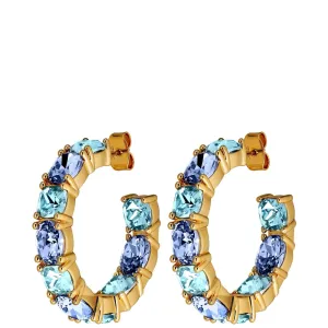 Dyrberg Kern Gretia Gold Earrings - Aqua Blue