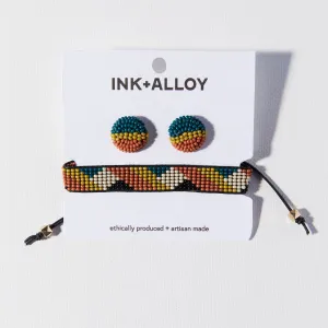 Earring & Bracelet Beaded Set