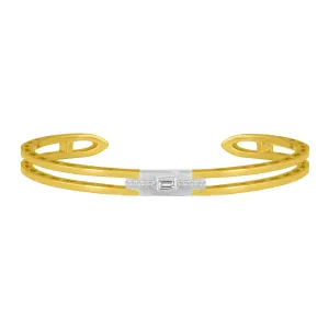 Edge Cuff Gold Bracelet