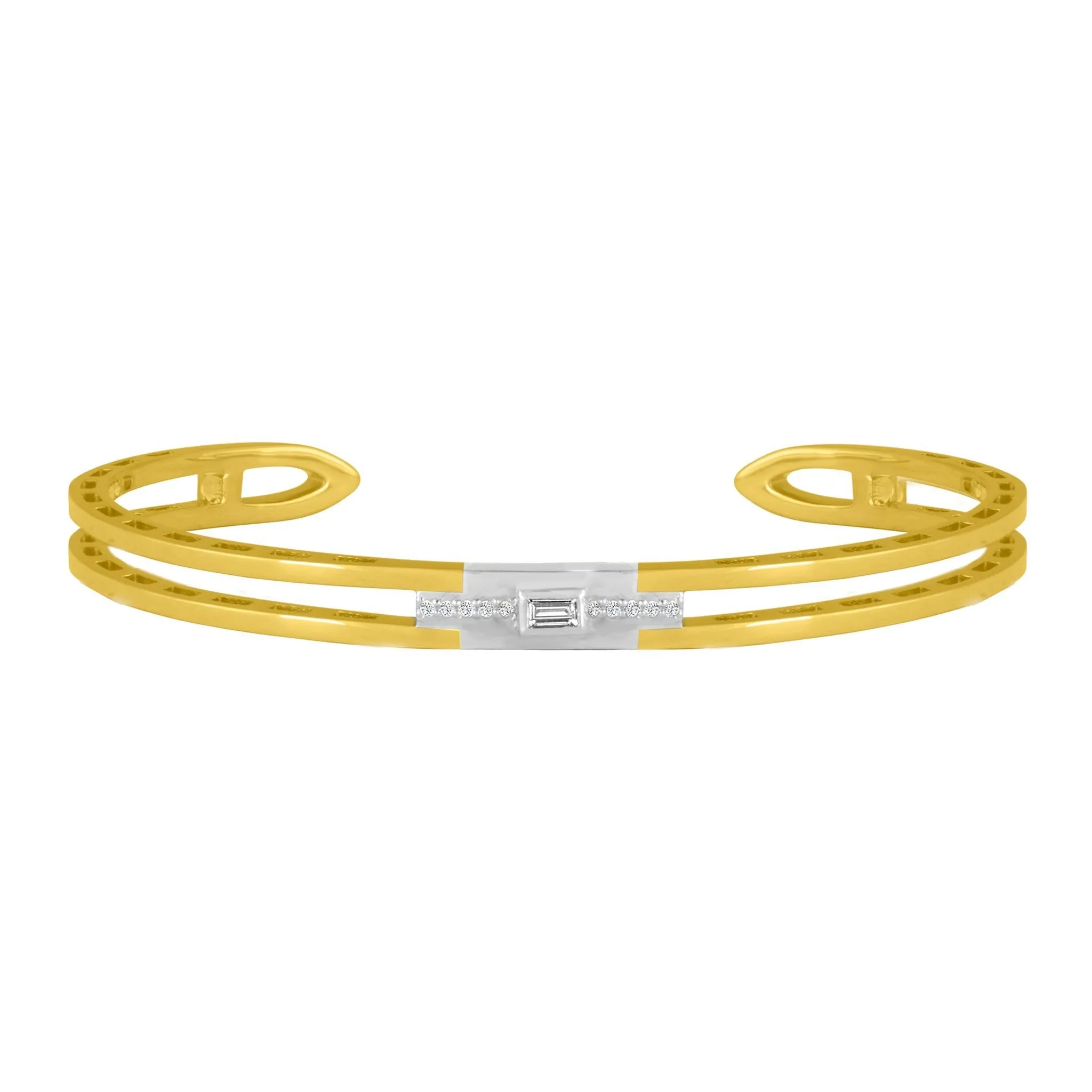 Edge Cuff Gold Bracelet