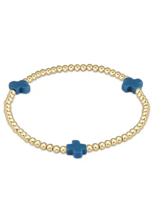 eGIRL SIGNATURE CROSS BRACELET - COBALT