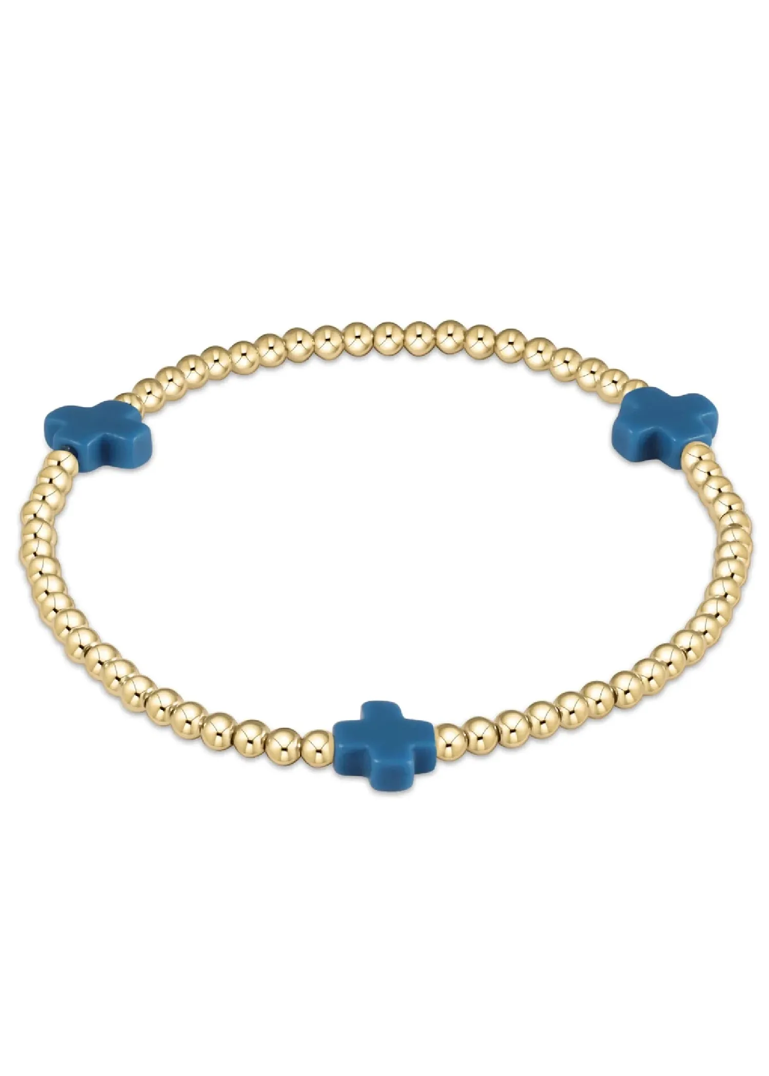 eGIRL SIGNATURE CROSS BRACELET - COBALT