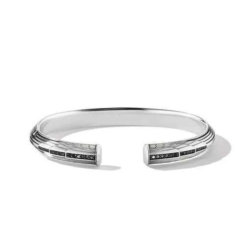 Empire Cuff Bracelet with Pavé Black Diamonds