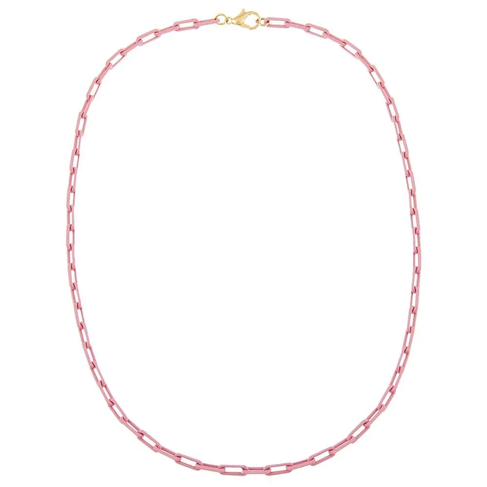 Enamel Paperclip Necklace