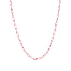 Enamel Paperclip Necklace
