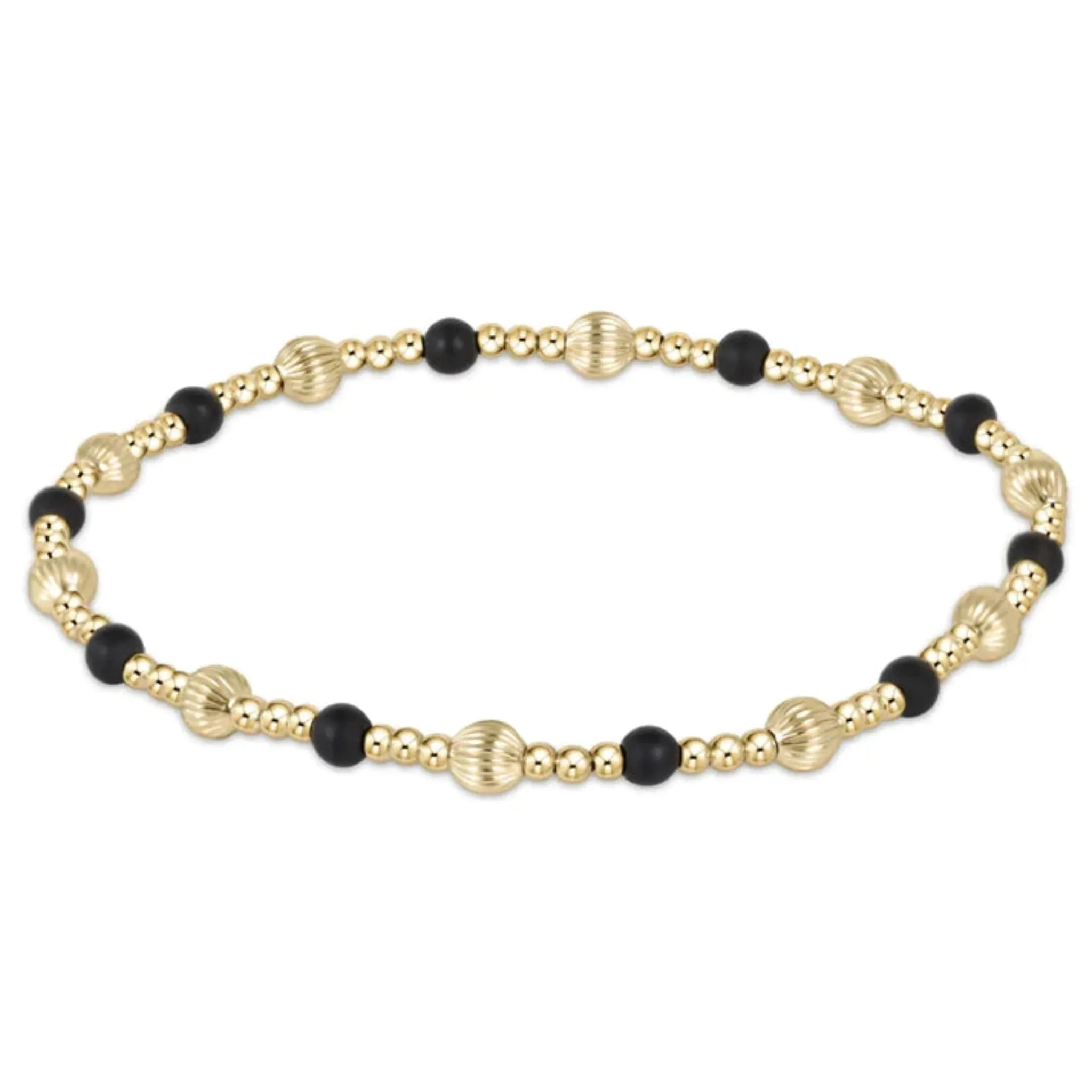 Enewton Dignity Sincerity Pattern 4mm Bead Bracelet Matte Onyx