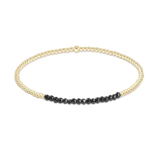 ENewton Gold Bliss 2mm Bead Bracelet - Faceted Hematite