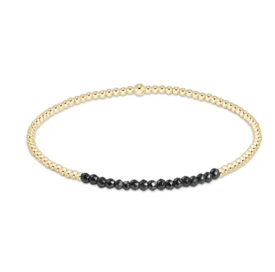 ENewton Gold Bliss 2mm Bead Bracelet - Faceted Hematite