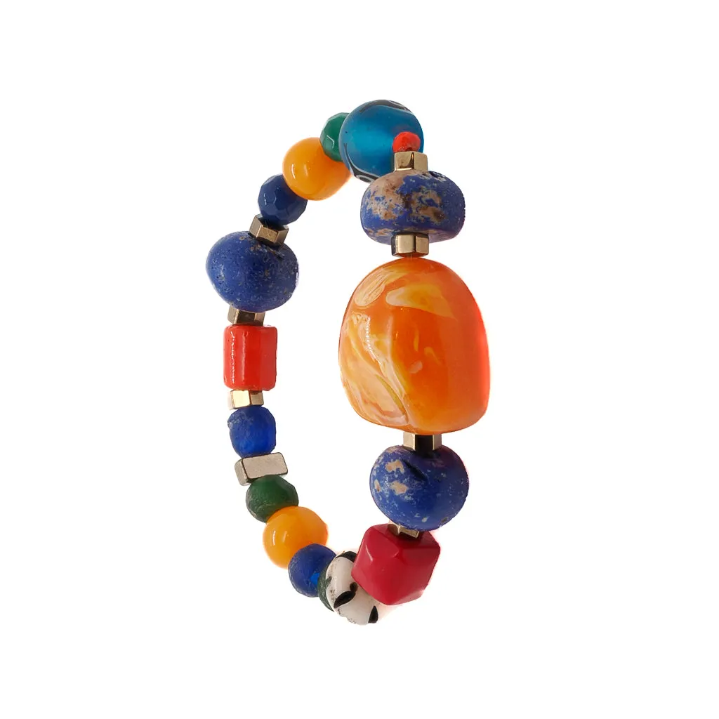 Evil Eye Multicolor Beaded  Bracelet