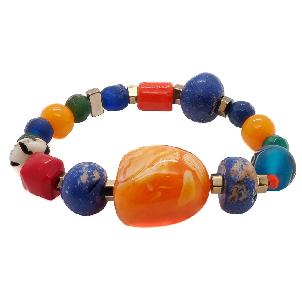 Evil Eye Multicolor Beaded  Bracelet