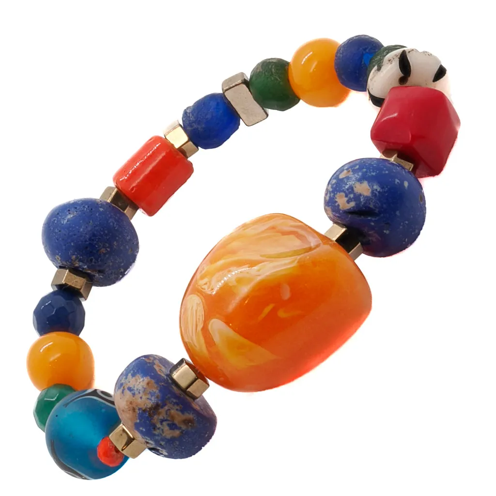 Evil Eye Multicolor Beaded  Bracelet