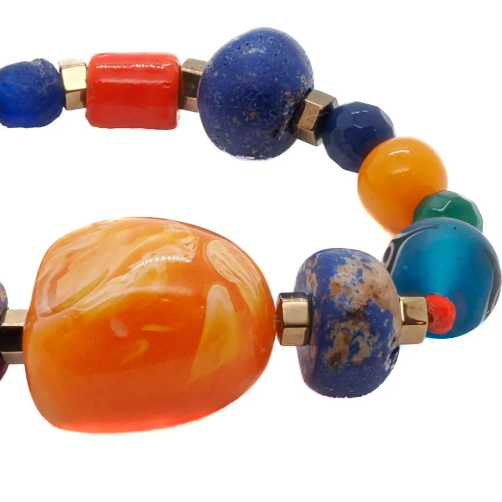 Evil Eye Multicolor Beaded  Bracelet