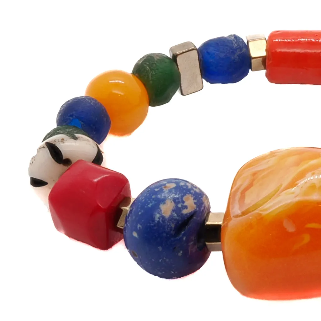 Evil Eye Multicolor Beaded  Bracelet