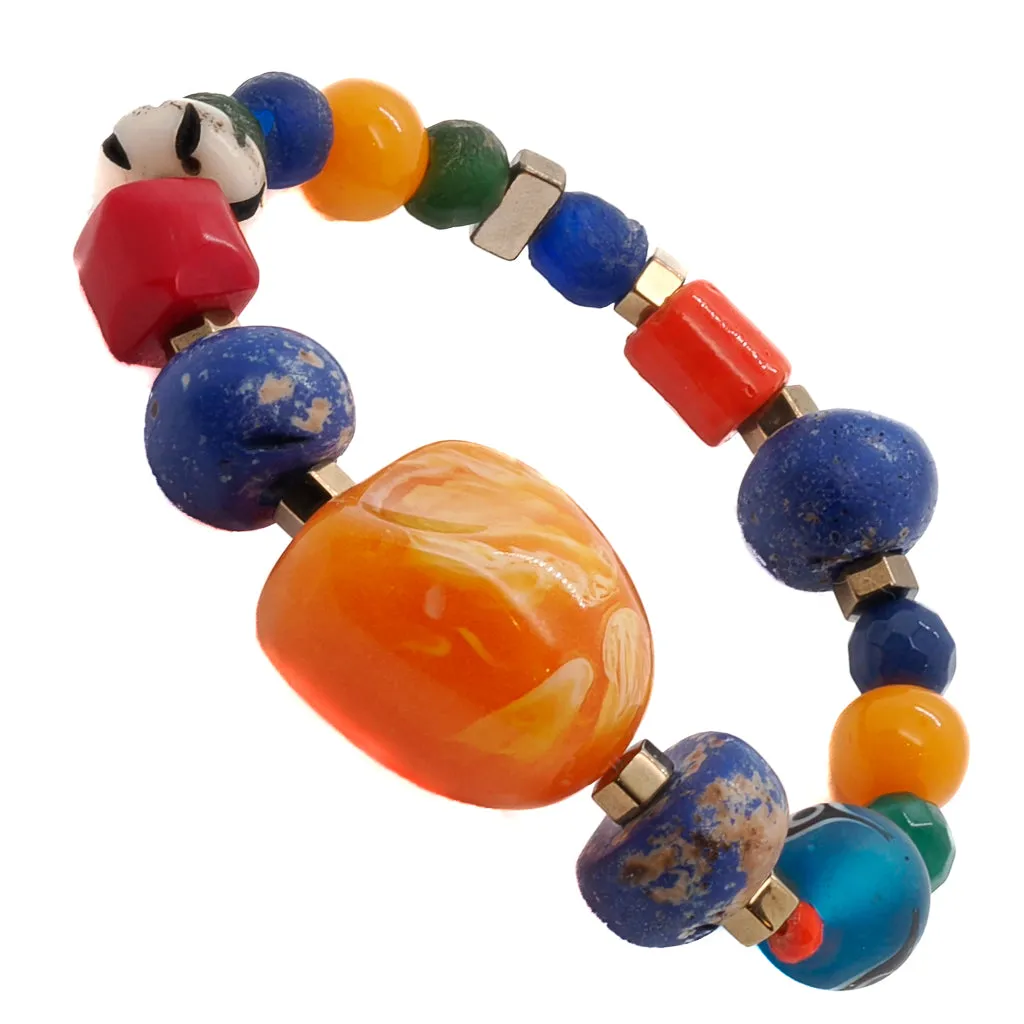 Evil Eye Multicolor Beaded  Bracelet