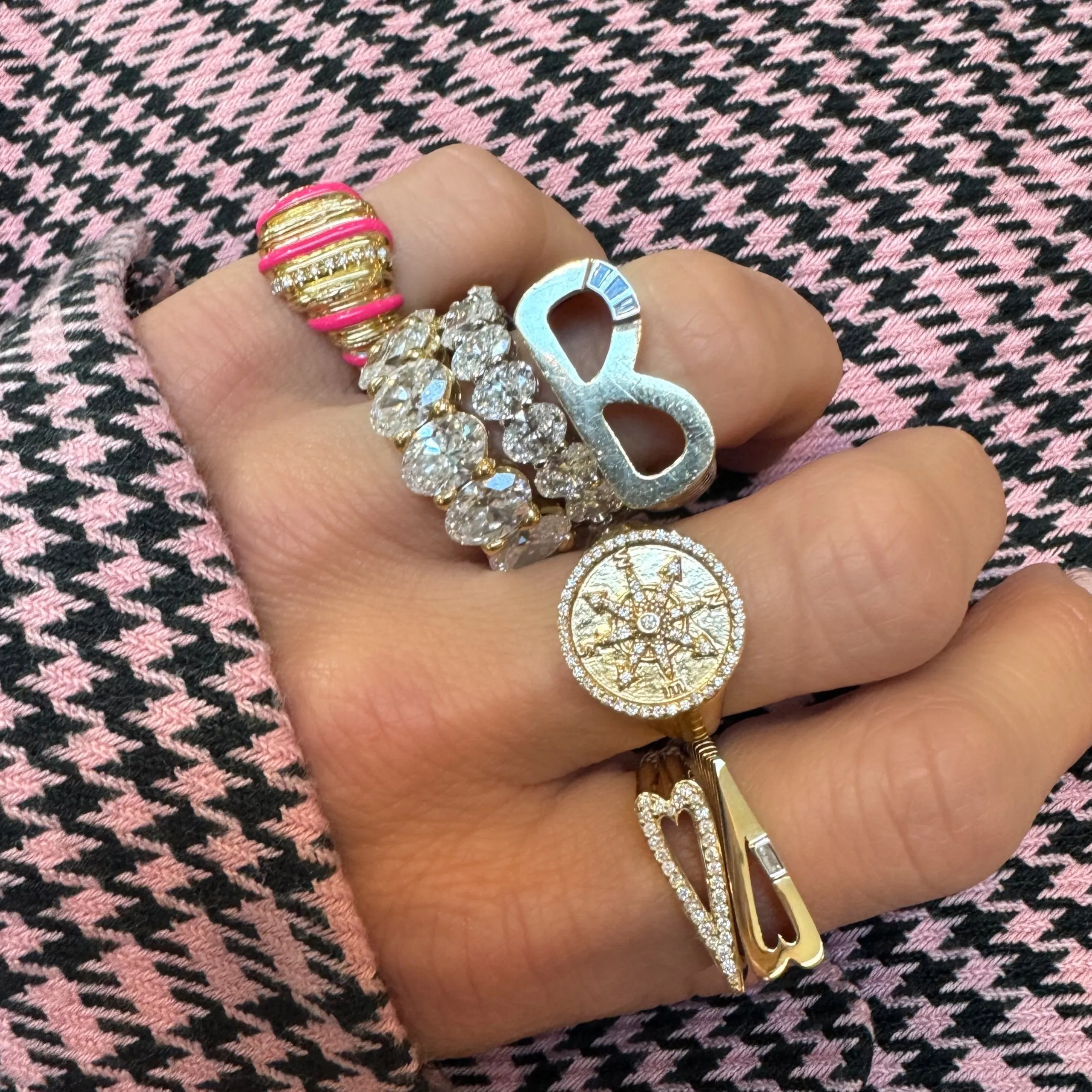Exclusive MBAB x Helena Rose Classic Diamond Heart Stacking Ring