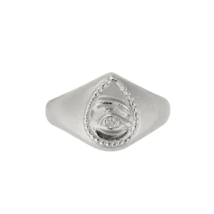 Eye Teardrop Signet Ring