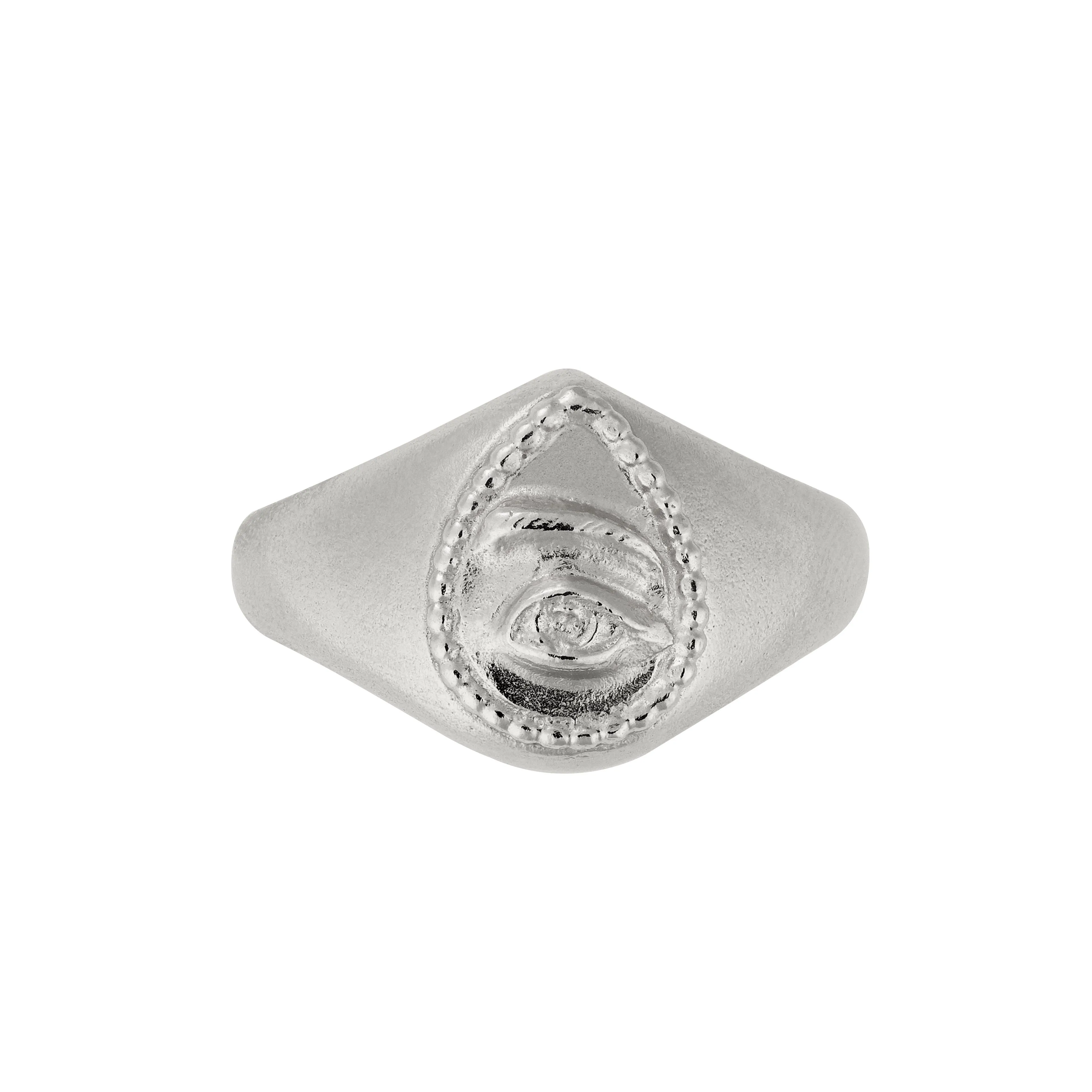 Eye Teardrop Signet Ring