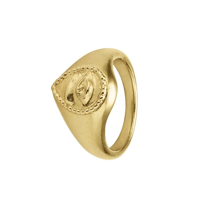 Eye Teardrop Signet Ring