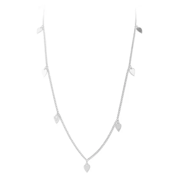 FAIRLEY: Silver Heart Charm Necklace
