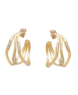 FEMININE WAVES HOOP EARRINGS