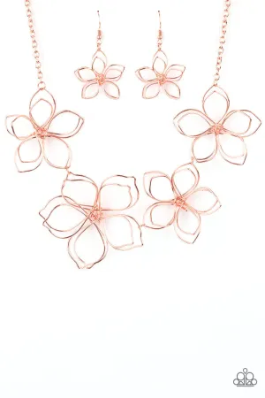 Flower Garden Fashionista Copper Paparazzi Necklace