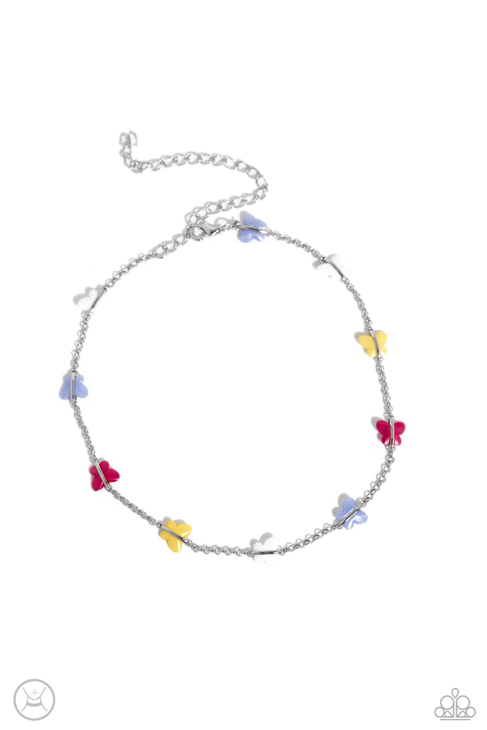 FLYING in Wait - Multi - Butterfly Paparazzi Choker Necklace