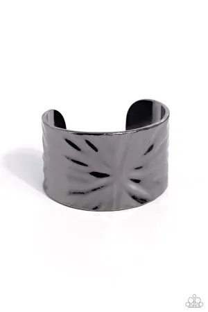 Ford Fusion - Black - Textured Gunmetal Paparazzi Cuff Bracelet