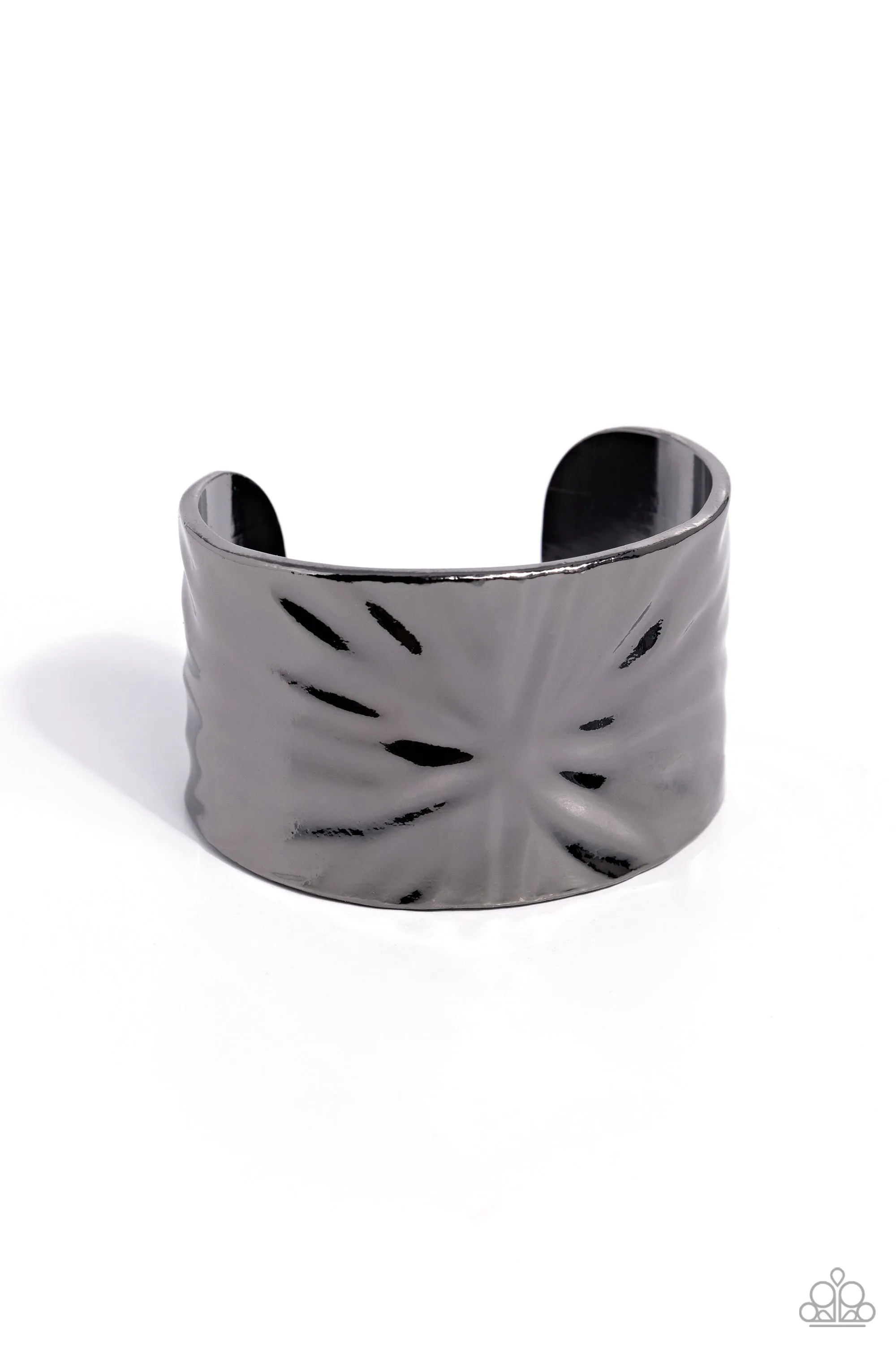 Ford Fusion - Black - Textured Gunmetal Paparazzi Cuff Bracelet