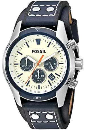 Fossil Coachman Chronograph Off-White Dial Men's Watch CH3051