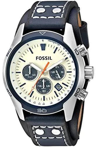 Fossil Coachman Chronograph Off-White Dial Men's Watch CH3051