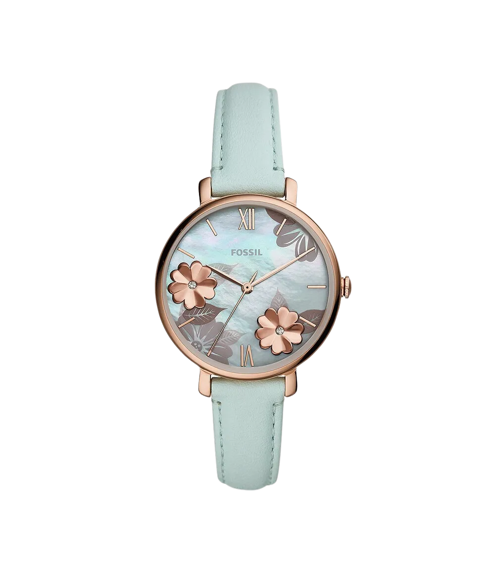 Fossil Jacqueline Three-Hand Green Leather Women's Watch ES4813