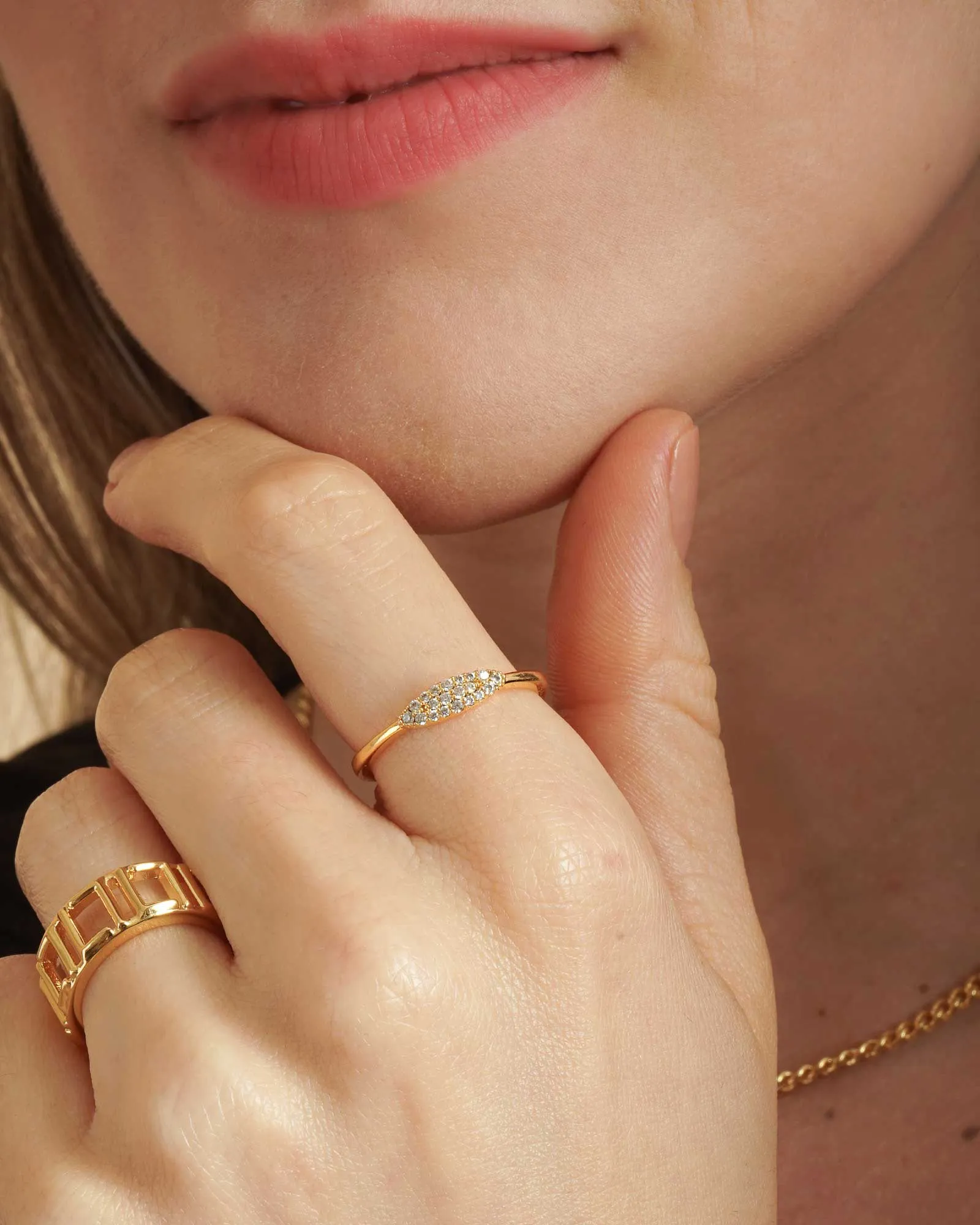 Gabby 14K Gold Mini Signet Ring