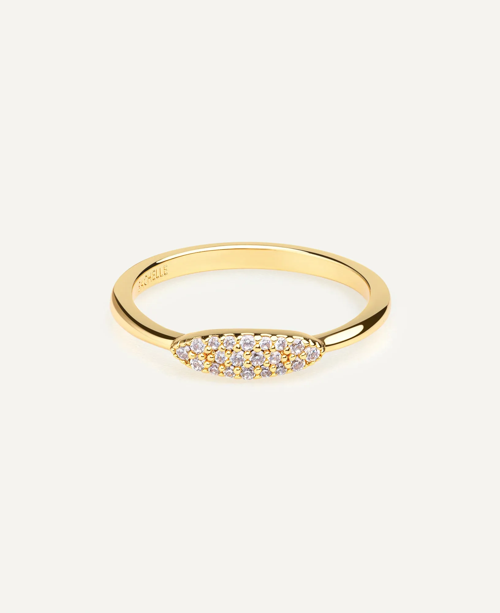 Gabby 14K Gold Mini Signet Ring