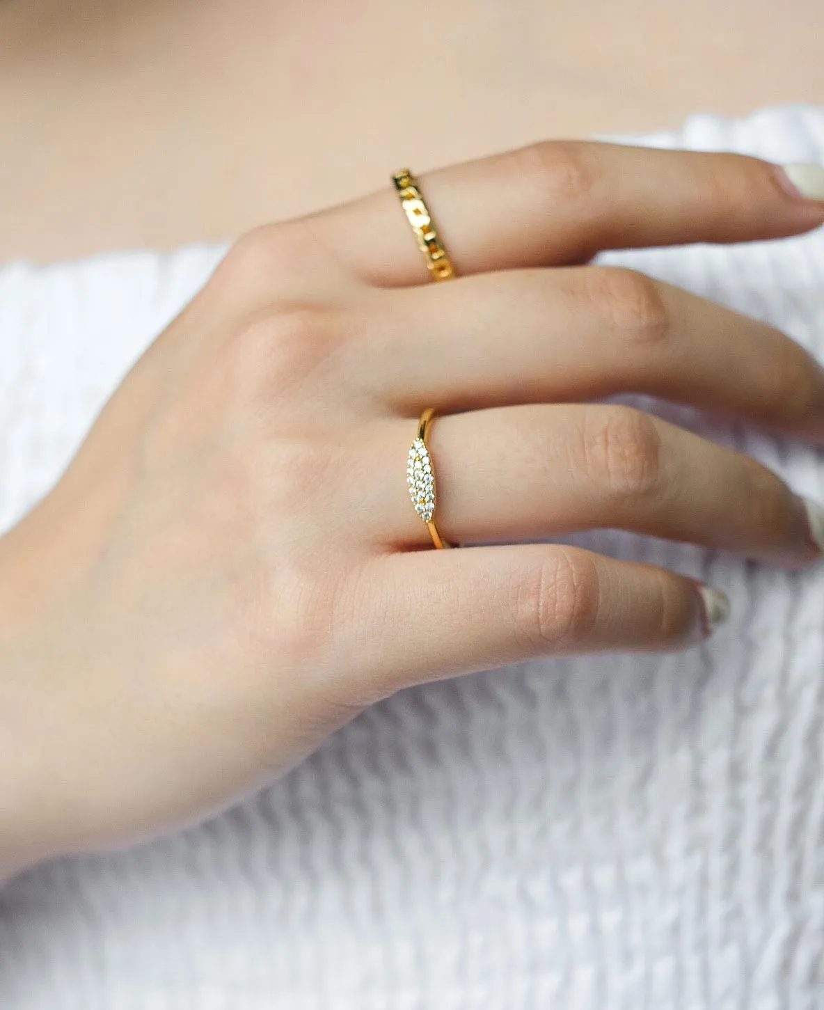 Gabby 14K Gold Mini Signet Ring