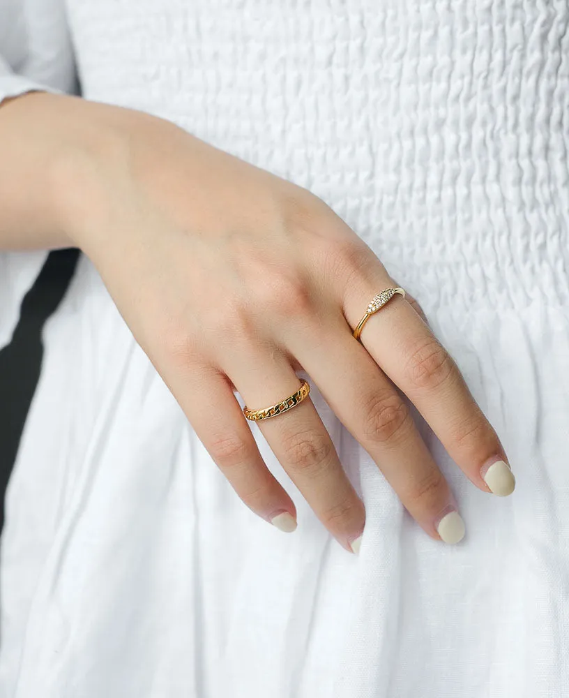 Gabby 14K Gold Mini Signet Ring