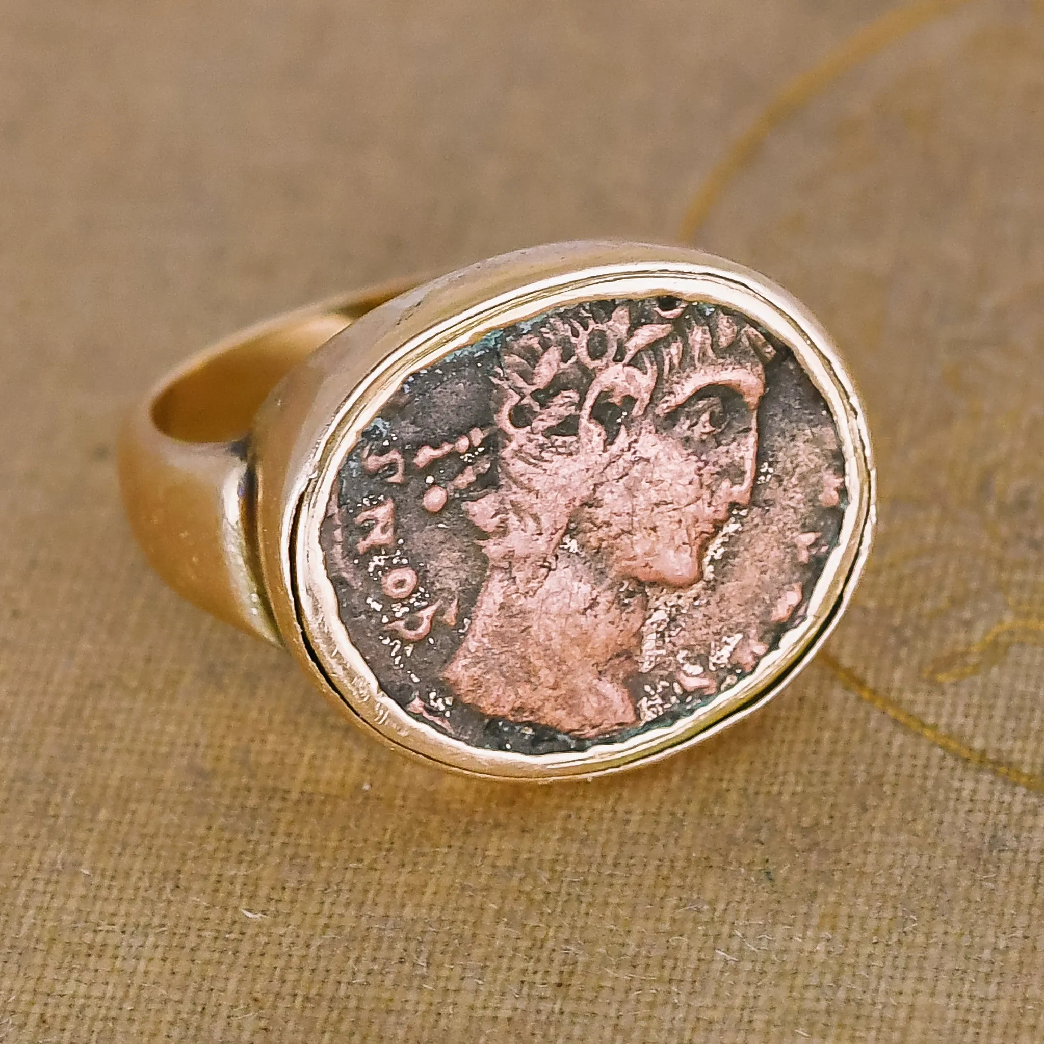 Georgian "Constantine The Great" Roman Coin Ring