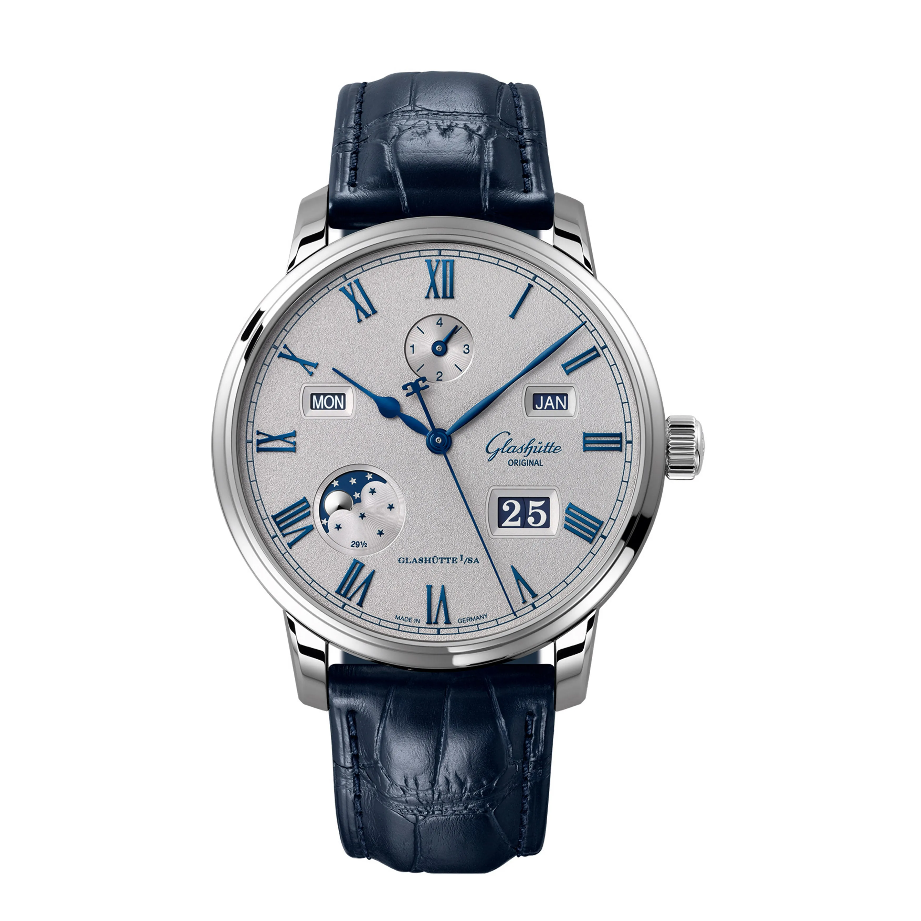 GLASHUTTE ORIGINAL SENATOR EXCELLENCE PERPETUAL CALENDAR WATCH, 42MM GRAY DIAL, 1-36-12-03-02-61